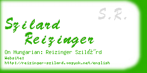 szilard reizinger business card